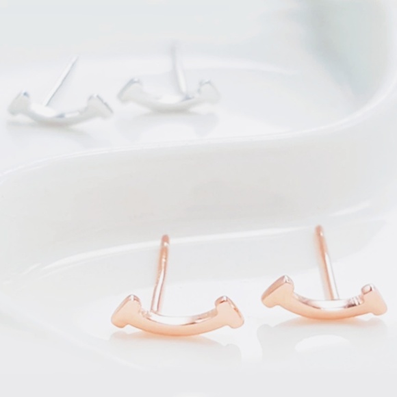 100% 925 Sterling Smile Straight Arch Bar - Picture 3 of 4